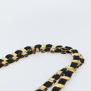 Salvatore Ferragamo Vala Shoulder Bag Canvas Black Gold Auth 160695-8