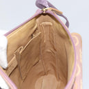 Salvatore Ferragamo Gancini Shoulder Bag Canvas Purple Gold Auth 160696-18