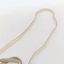 Salvatore Ferragamo Vala Hand Bag Leather 2way White Silver Auth 160697-14
