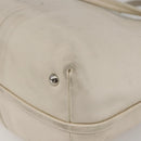 Salvatore Ferragamo Vala Hand Bag Leather 2way White Silver Auth 160697-16