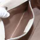 Salvatore Ferragamo Vala Hand Bag Leather 2way White Silver Auth 160697-23