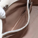 Salvatore Ferragamo Vala Hand Bag Leather 2way White Silver Auth 160697-24