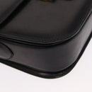CELINE Shoulder Bag Leather Black Gold Auth 160698-10