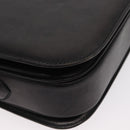 CELINE Shoulder Bag Leather Black Gold Auth 160698-12