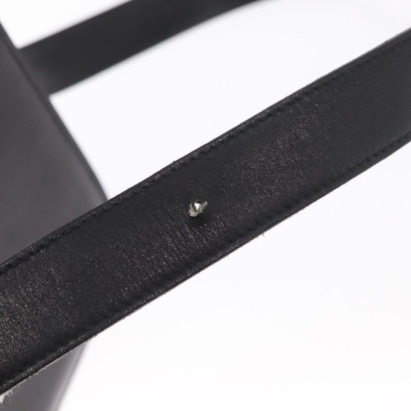 CELINE Shoulder Bag Leather Black Gold Auth 160698