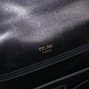 CELINE Shoulder Bag Leather Black Gold Auth 160698-17
