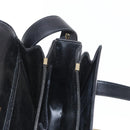 CELINE Shoulder Bag Leather Black Gold Auth 160698-19