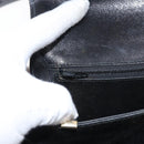 CELINE Shoulder Bag Leather Black Gold Auth 160698-23