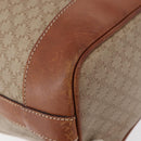 CELINE Macadam Canvas Shoulder Bag PVC Beige Gold Auth 160700-16