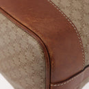 CELINE Macadam Canvas Shoulder Bag PVC Beige Gold Auth 160700-9