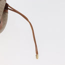 CELINE Macadam Canvas Shoulder Bag PVC Beige Gold Auth 160700-17