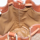 CELINE Macadam Canvas Shoulder Bag PVC Beige Gold Auth 160700-19
