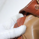CELINE Macadam Canvas Shoulder Bag PVC Beige Gold Auth 160700-22