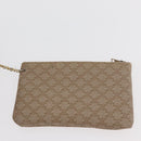 CELINE Macadam Canvas Shoulder Bag PVC Beige Gold Auth 160700-23