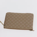 CELINE Macadam Canvas Shoulder Bag PVC Beige Gold Auth 160700-24