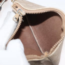 CELINE Macadam Canvas Shoulder Bag PVC Beige Gold Auth 160700-25