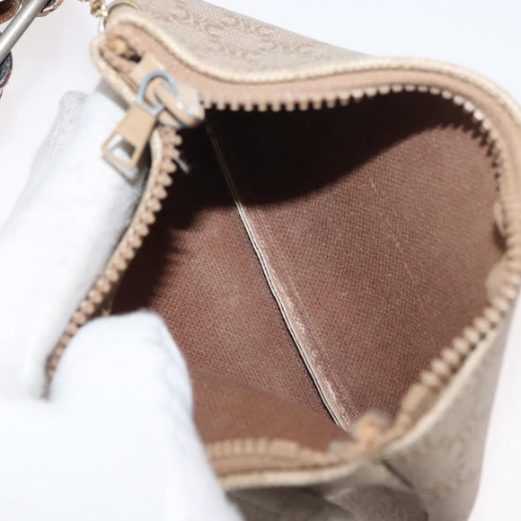 CELINE Macadam Canvas Shoulder Bag PVC Beige Gold Auth 160700