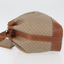 CELINE Macadam Canvas Shoulder Bag PVC Beige Gold Auth 160700-4