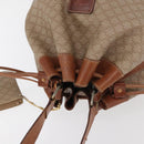 CELINE Macadam Canvas Shoulder Bag PVC Beige Gold Auth 160700-6
