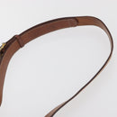 CELINE Macadam Canvas Shoulder Bag PVC Beige Gold Auth 160700-5