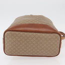 CELINE Macadam Canvas Shoulder Bag PVC Beige Gold Auth 160700-8