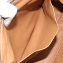 CELINE Macadam Canvas Clutch Bag PVC Leather Brown Gold Auth 160701-12