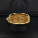 CELINE Shoulder Bag Leather Navy Gold Auth 160702-17