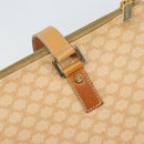CELINE Macadam Canvas Tote Bag PVC Beige Gold Auth 160703-17