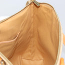 CELINE Macadam Canvas Tote Bag PVC Beige Gold Auth 160703-19