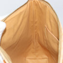 CELINE Macadam Canvas Tote Bag PVC Beige Gold Auth 160703-20