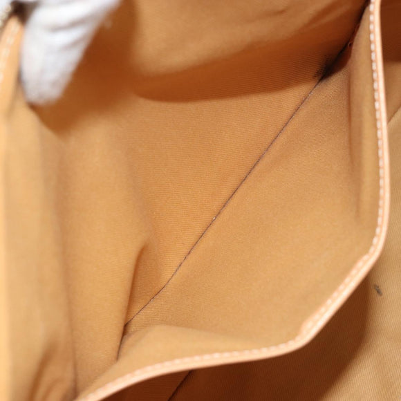 CELINE Macadam Canvas Tote Bag PVC Beige Gold Auth 160703