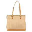 CELINE Macadam Canvas Tote Bag PVC Beige Gold Auth 160703-2