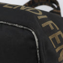 FENDI Hand Bag Nylon Black Silver Auth 160704-9
