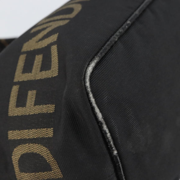 FENDI Hand Bag Nylon Black Silver Auth 160704