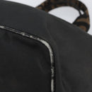 FENDI Hand Bag Nylon Black Silver Auth 160704-15