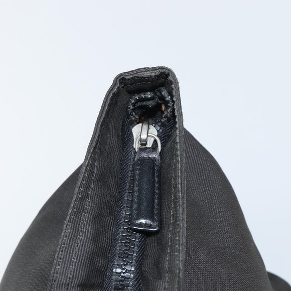 FENDI Hand Bag Nylon Black Silver Auth 160704
