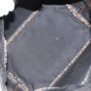 FENDI Hand Bag Nylon Black Silver Auth 160704-11