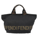 FENDI Hand Bag Nylon Black Silver Auth 160704-13