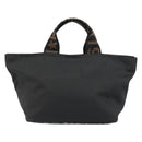 FENDI Hand Bag Nylon Black Silver Auth 160704-2