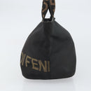 FENDI Hand Bag Nylon Black Silver Auth 160704-4