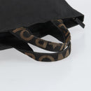 FENDI Hand Bag Nylon Black Silver Auth 160704-7