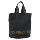 FENDI Tote Bag Black Silver Auth 160705-1