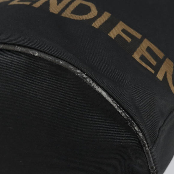 FENDI Tote Bag Black Silver Auth 160705