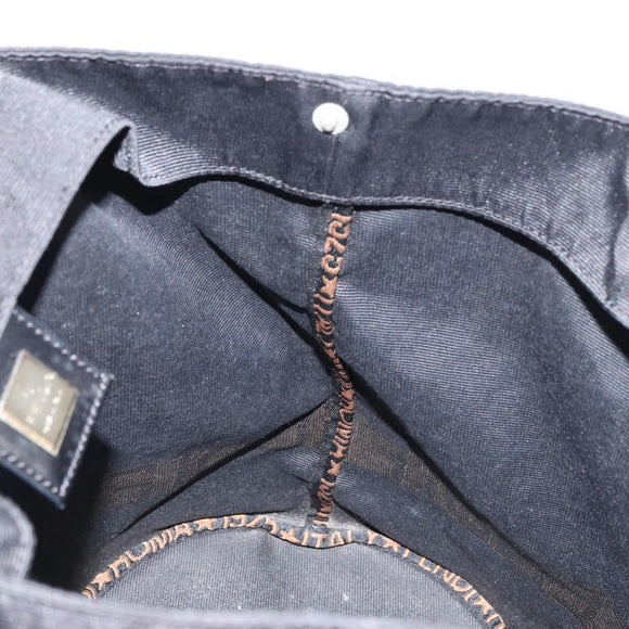 FENDI Tote Bag Black Silver Auth 160705