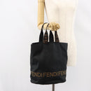 FENDI Tote Bag Black Silver Auth 160705-19