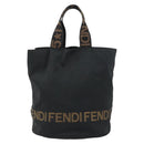 FENDI Tote Bag Black Silver Auth 160705-13