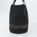 FENDI Tote Bag Black Silver Auth 160705-4