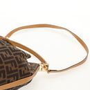 FENDI Zucca Canvas Hand Bag 2way Black Brown Auth 160706V-15