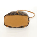 FENDI Zucca Canvas Hand Bag 2way Black Brown Auth 160706V-5