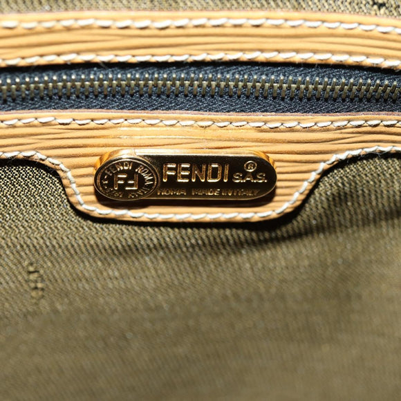 FENDI Zucca Canvas Hand Bag 2way Black Brown Auth 160706V